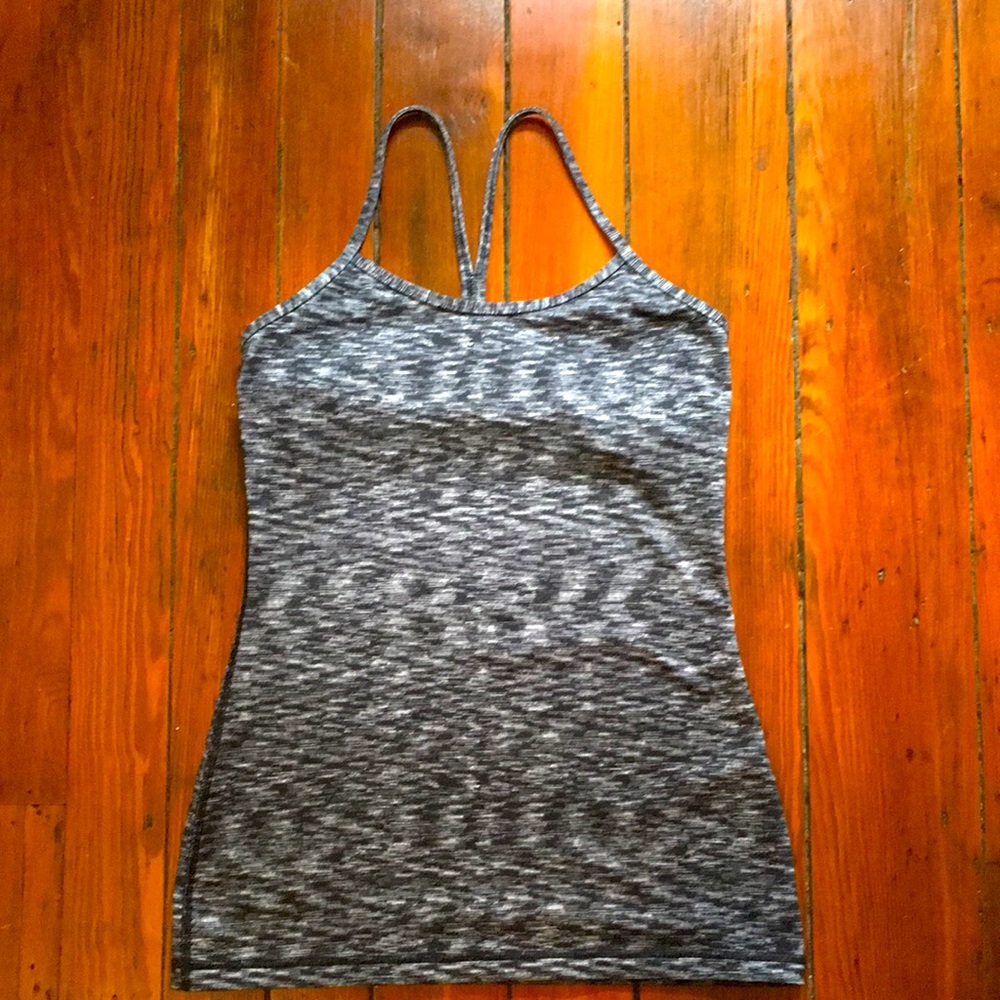 Lululemon Power Y tank, size 6, grey